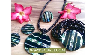 Black Abalone Shells Pendant Necklaces