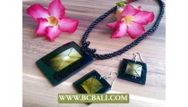 Black Shells Necklaces Pendant Sets