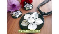 Flowers Motif Pendants Shells