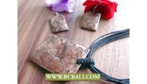 String Leather Pendant Shells