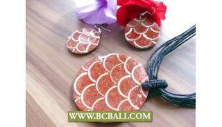 String Leather Necklace Pendant Resin