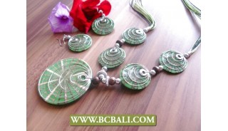 Necklaces Sets Earrings Rezin Shells Design