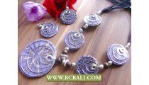 Rezin Shells Coco Triangle Necklaces Sets