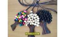 wooden necklaces pendants beaded stings