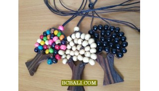wooden necklaces pendants beaded stings