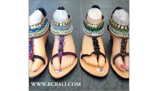 Bali Wedges Bohemia Sandals Beaded Slipper