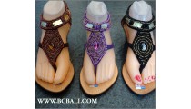 Bohemia Wedges Glass Beads Leather