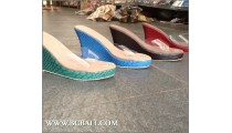 Fashion Wedges Snake Leather Bali