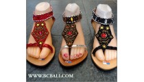 Bcbali Fringed Wedges Sandals Beaded