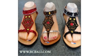 Bcbali Fringed Wedges Sandals Beaded