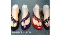 Bali Strappy Sandals Bead Slipper