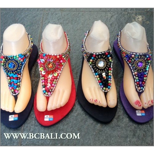 Bohemian beaded sandals sales