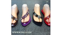 Bohemian Slippers Beaded Stretch Sandals Bali