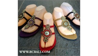 Fringed Sandals Beaded Slipper 