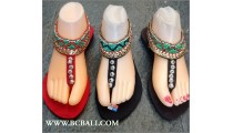 Slippers Sandals Full Beading Bohemian