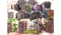 Bead Bracelet Wooden Buckles Clasps Stretching